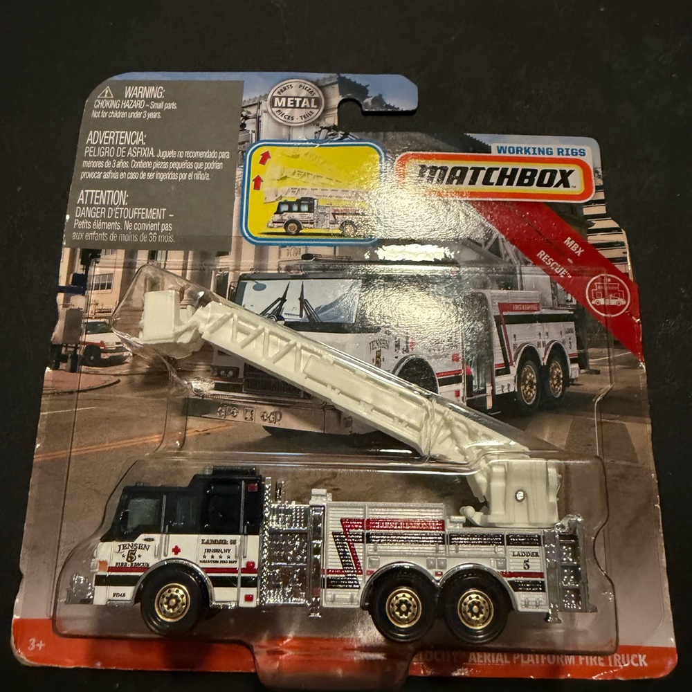 Mattel Matchbox Red and White Fire Truck